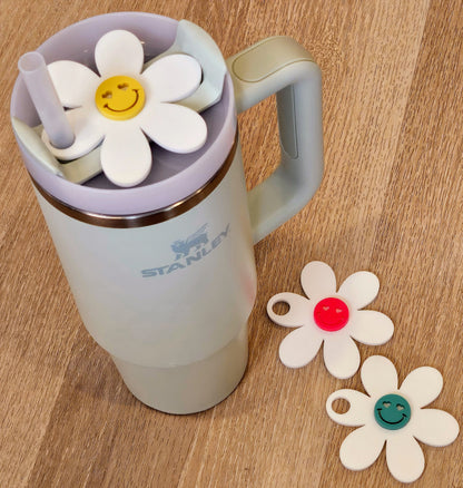 Smiley Face Flower Tumbler Topper for Stanley H2.0