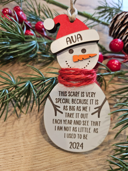 Child Growth Snowman Ornament