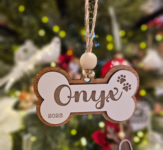 Personalized Dog Bone Ornament